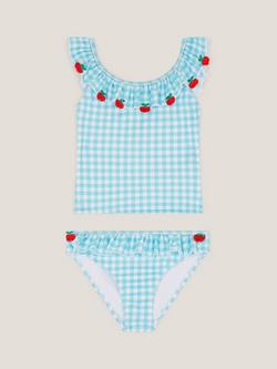 Monsoon Kids' Tomato Tankini Set, Green, Green