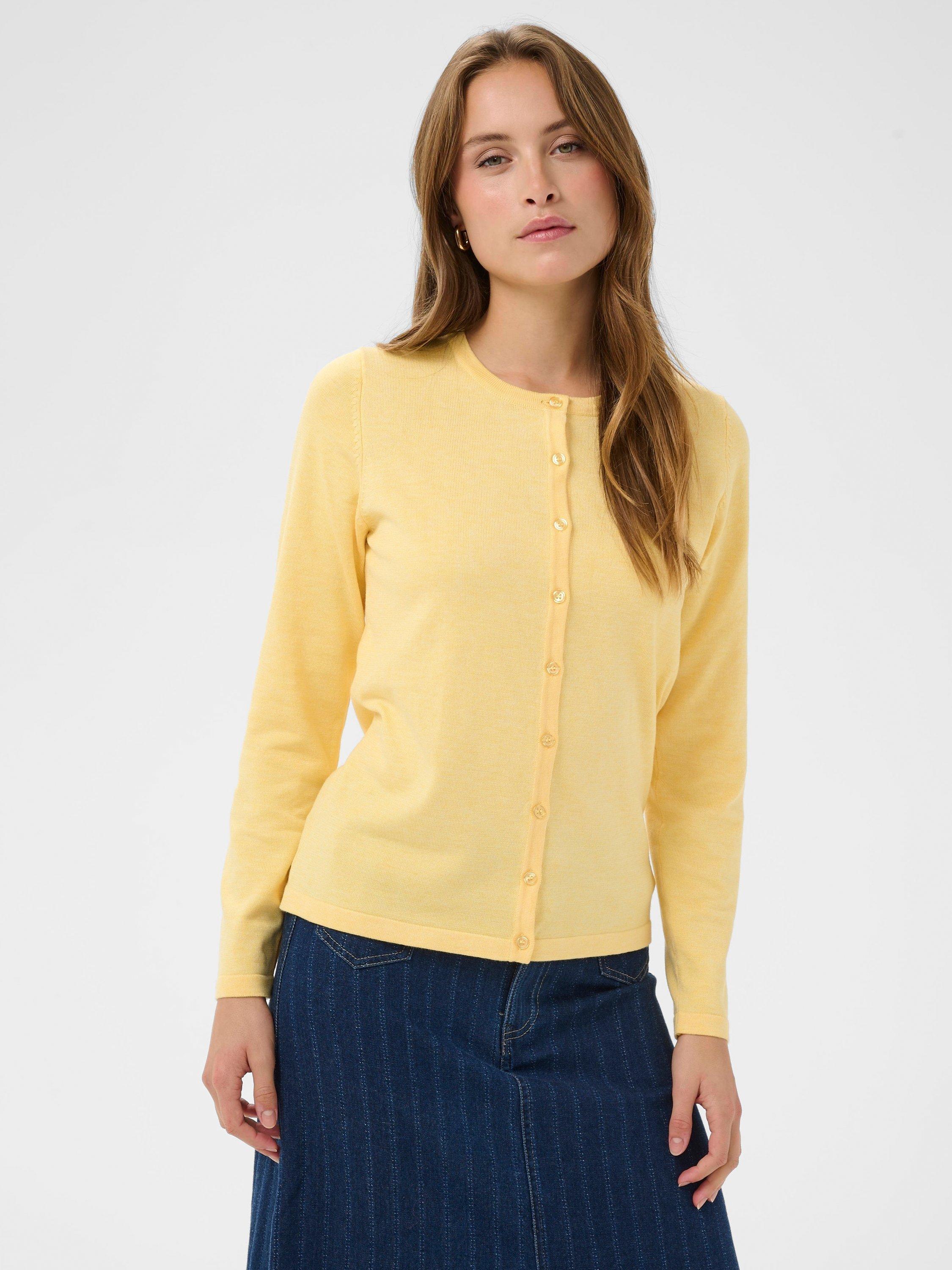 Product image 1 of 6, which shows Saint Tropez Mila Cardigan, Yellow, XS