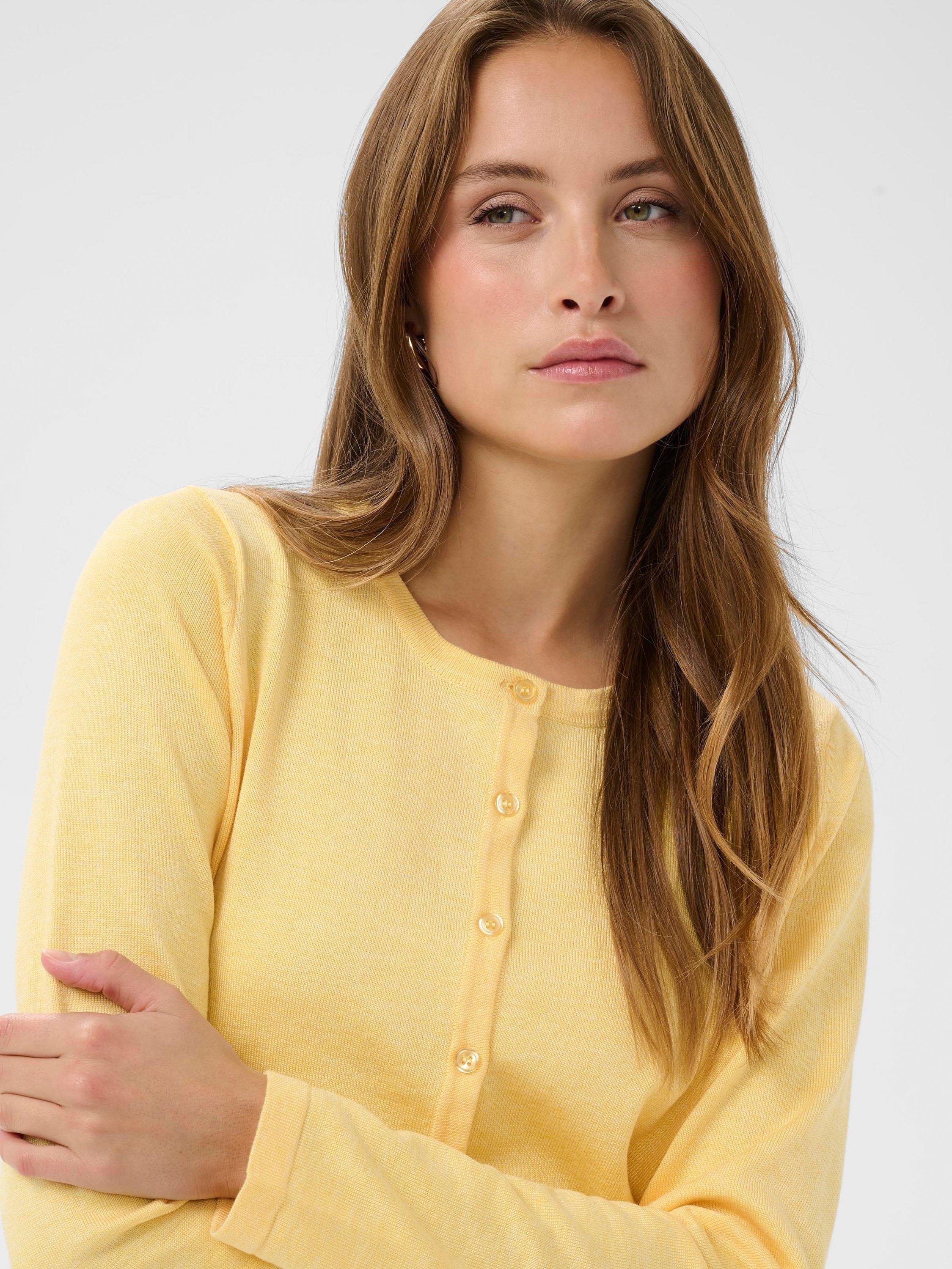 Product image 4 of 6, which shows Saint Tropez Mila Cardigan, Yellow, XS