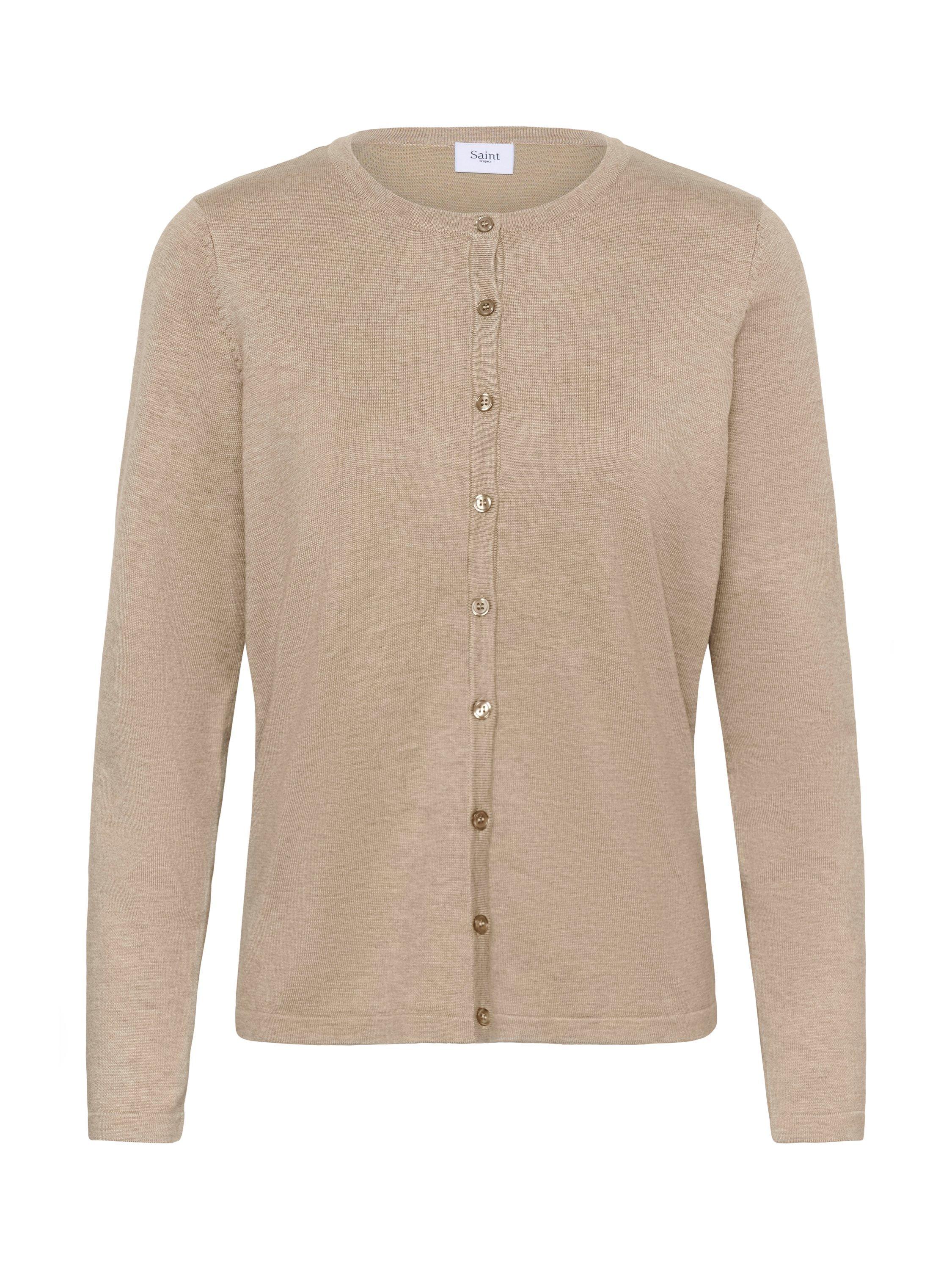 Product image 5 of 6, which shows Saint Tropez MilaSZ Cardigan, Greige, XS
