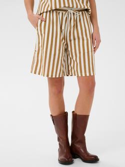 Saint Tropez Zalinda High Waist Stripe Shorts, Tiger's Eye/Ice, Tiger's Eye/Ice