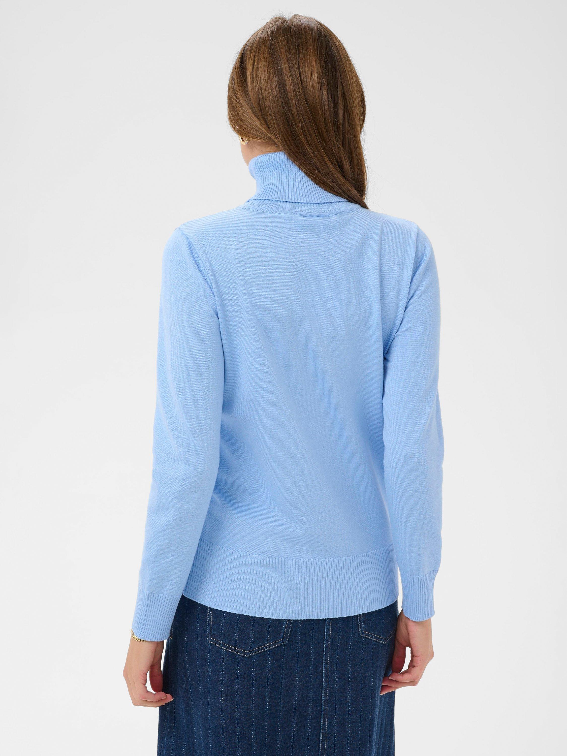 Product image 2 of 6, which shows Saint Tropez Mila Roll Neck Jumper, Blue, XS