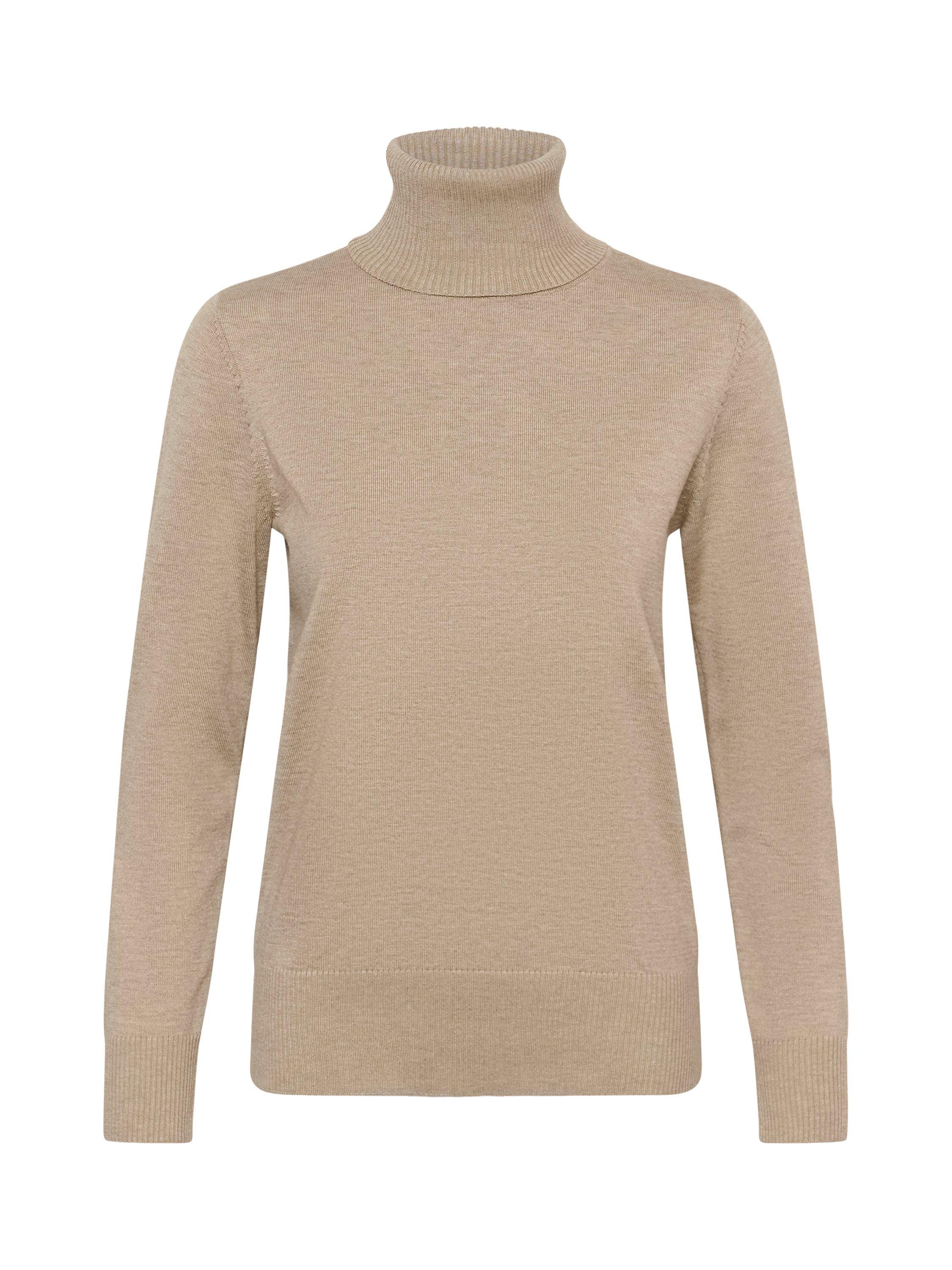 Product image 4 of 5, which shows Saint Tropez Mila Roll Neck Jumper, Beige, XS