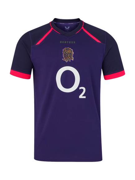 Castore Men’s England Rugby Replica Alternate Shirt, Rhodonite/ Pink, Rhodonite/ Pink