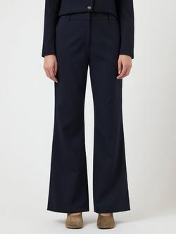 YAS Kariso Flared Trousers, Navy, Navy