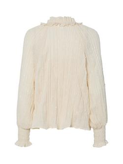 YAS Nicola Ruffle Top, Cream - view 2, Cream