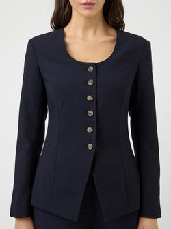 YAS Kariso Tailored Fit Blazer Top, Navy - view 2, Navy
