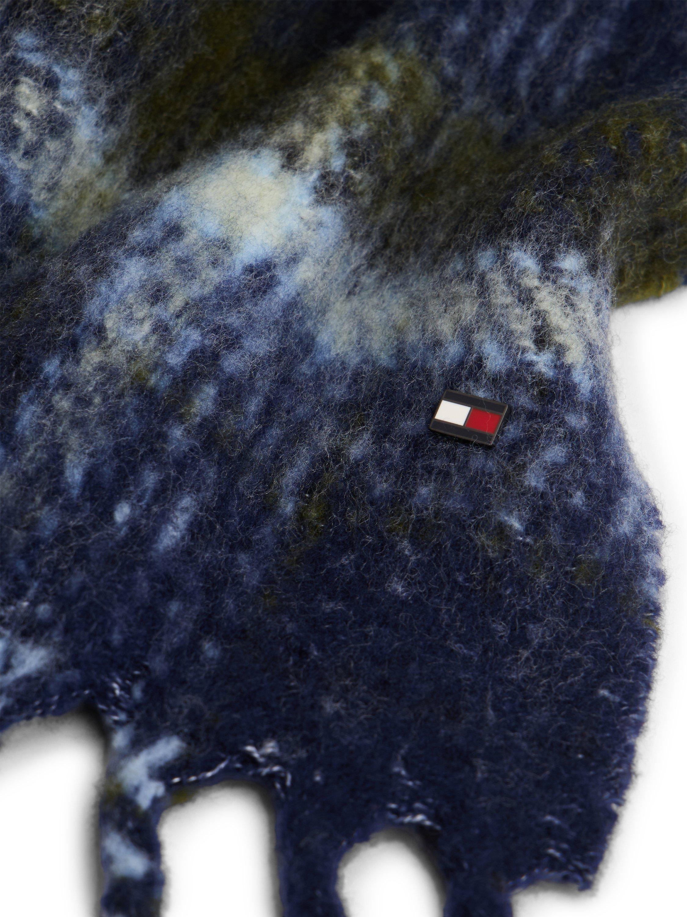 Product image 3 of 4, which shows Tommy Hilfiger Wool Blend Check Scarf, Blue/Multi