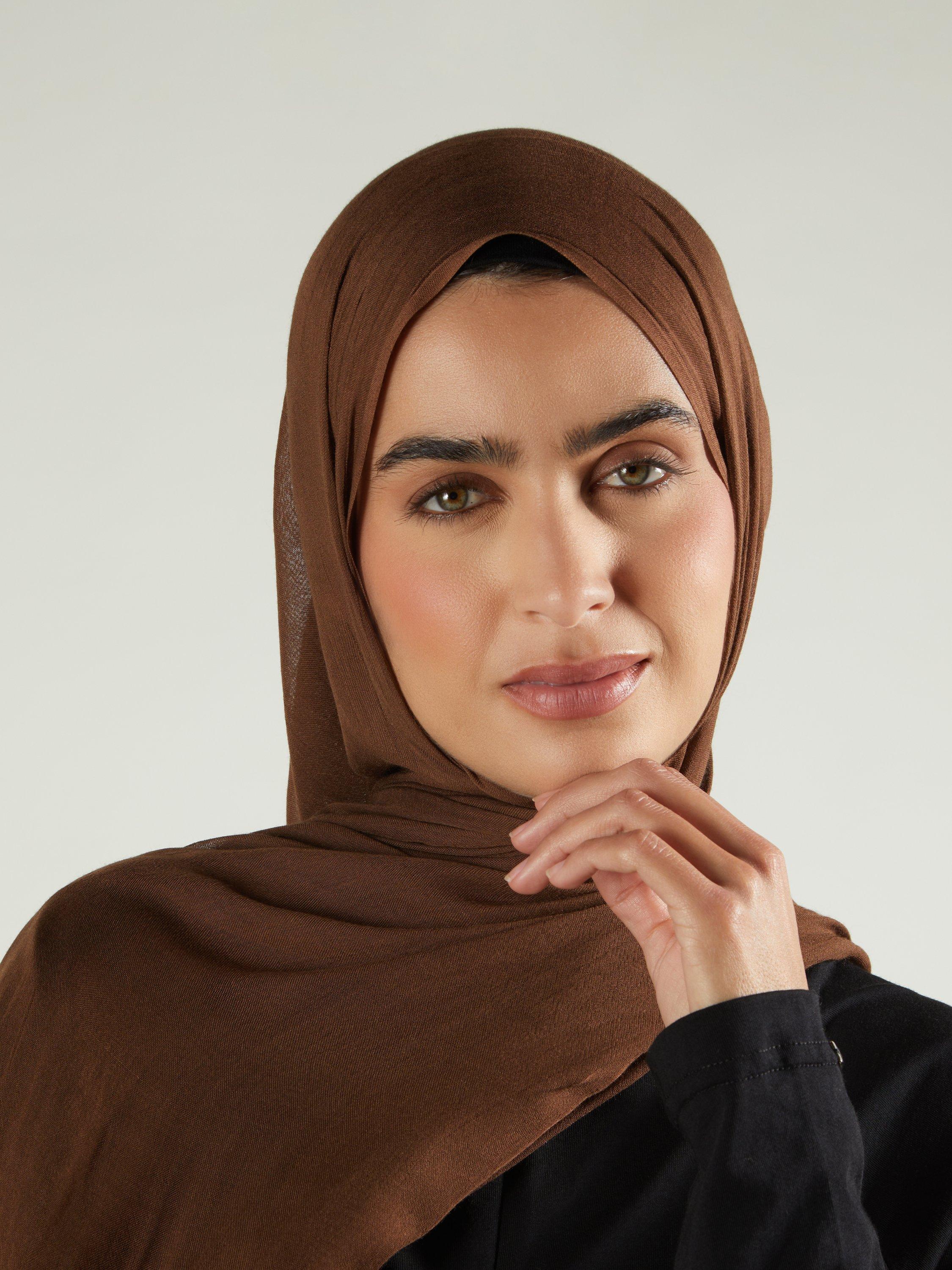 Product image 1 of 3, which shows Aab Premium Pure Modal Hijab, Chestnut, One Size