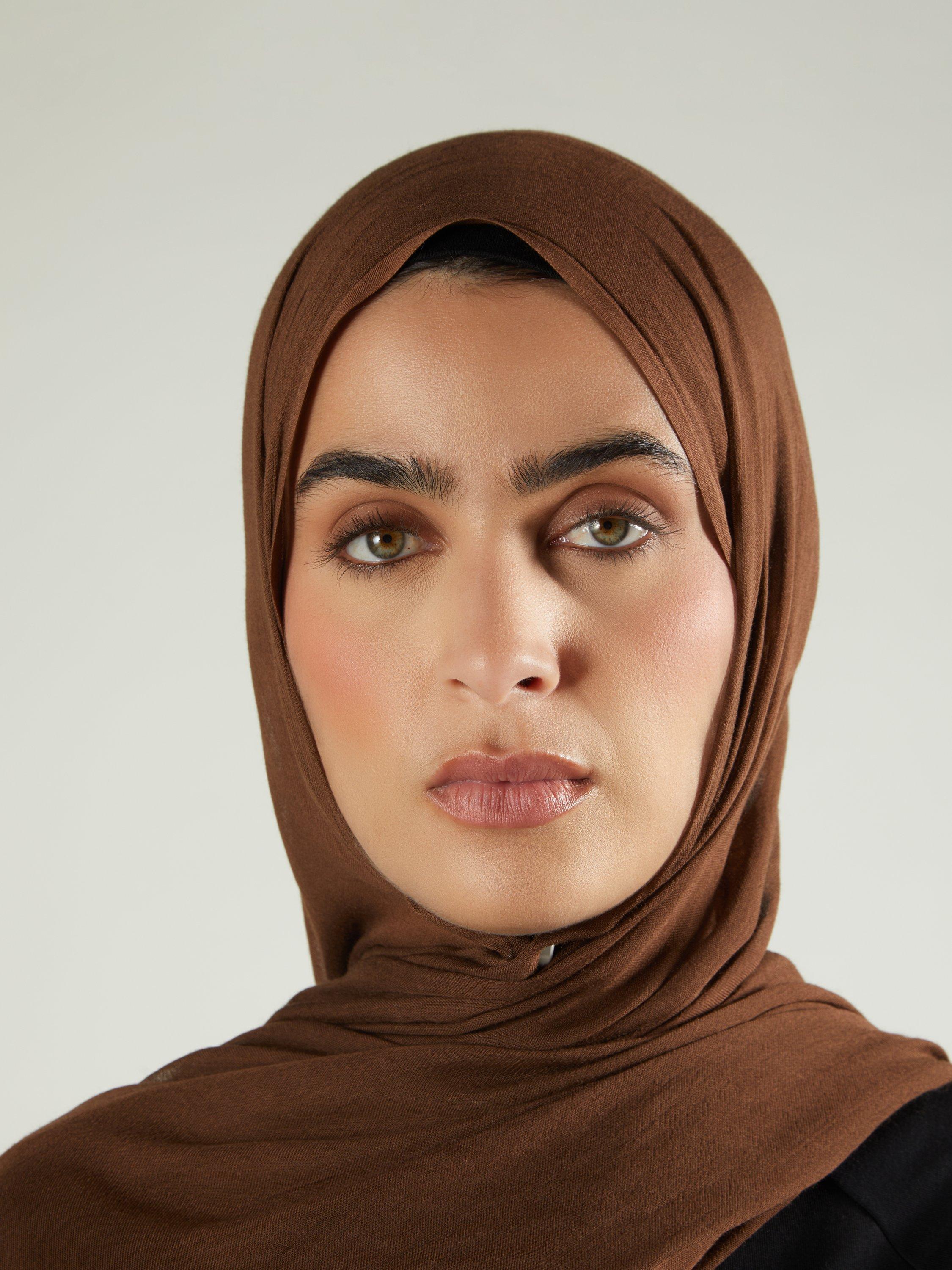 Product image 3 of 3, which shows Aab Premium Pure Modal Hijab, Chestnut, One Size