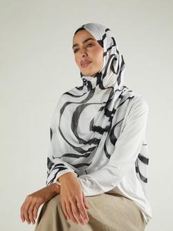 Aab Abstract Ink Premium Pure Modal Hijab, Multi, Multi