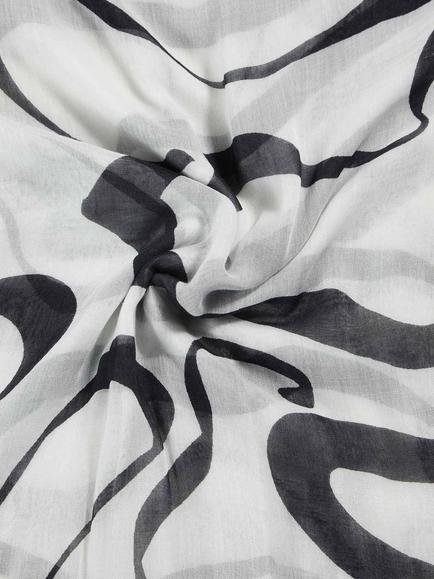 Aab Abstract Ink Premium Pure Modal Hijab, Multi - view 2, Multi