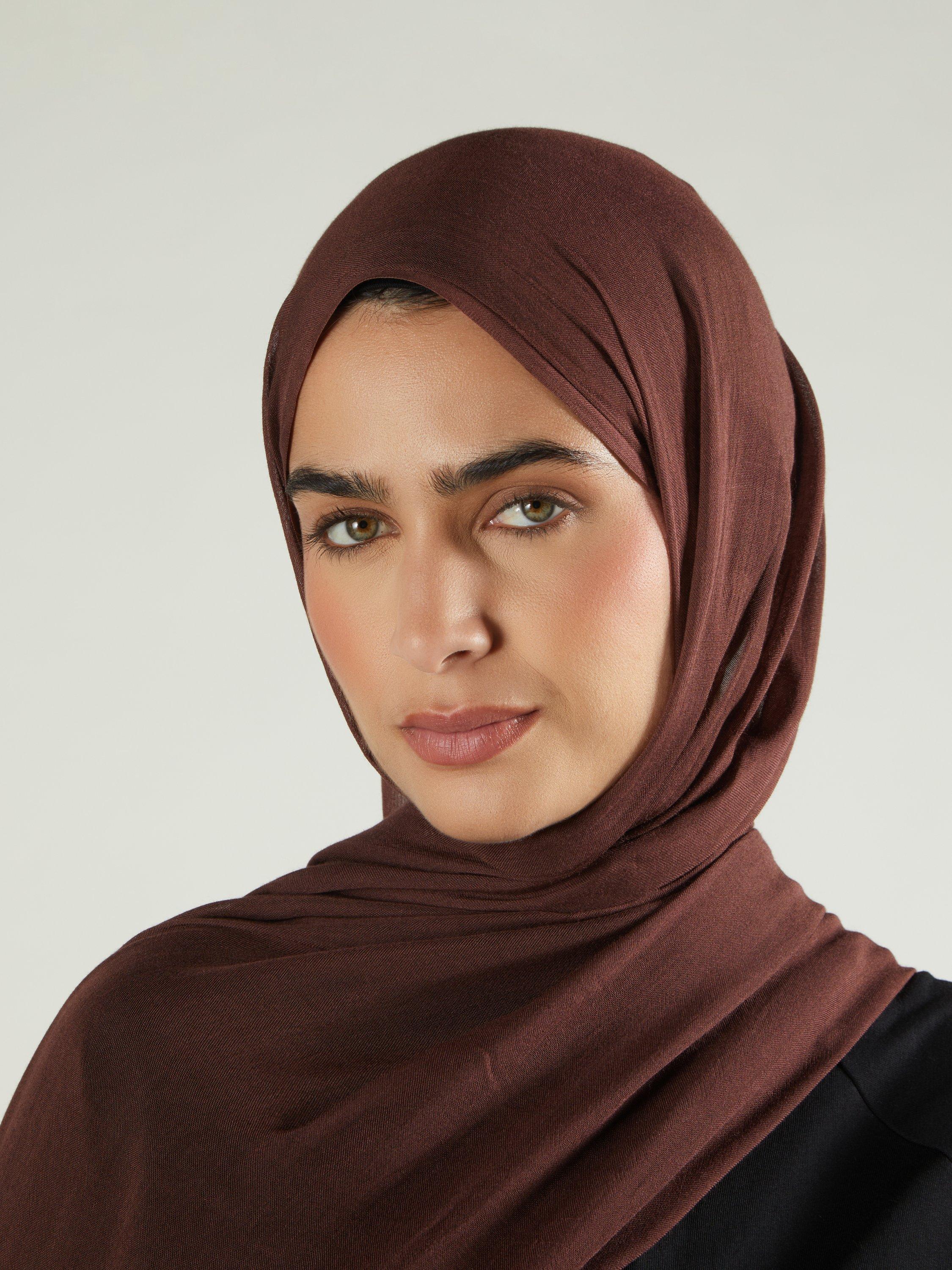 Product image 3 of 3, which shows Aab Premium Pure Modal Hijab, Raisin, One Size