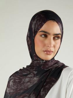 Aab Winter Rose Floral Premium Pure Modal Hijab, Multi, Multi
