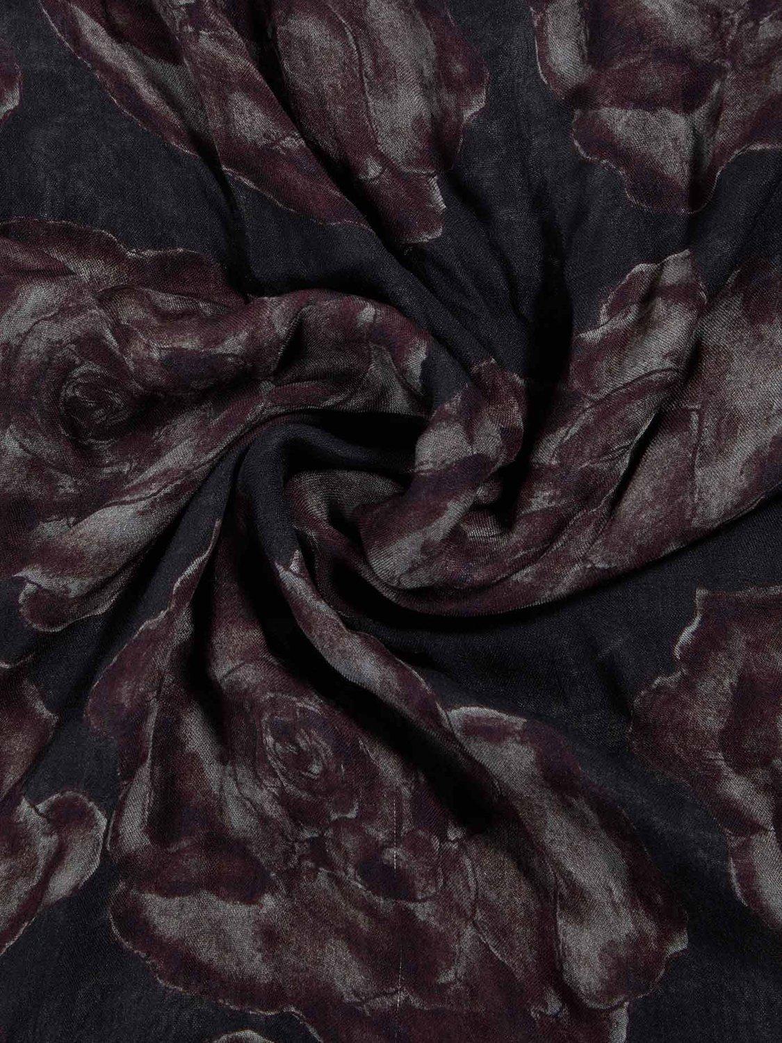 Product image 3 of 3, which shows Aab Winter Rose Floral Premium Pure Modal Hijab, Multi, One Size