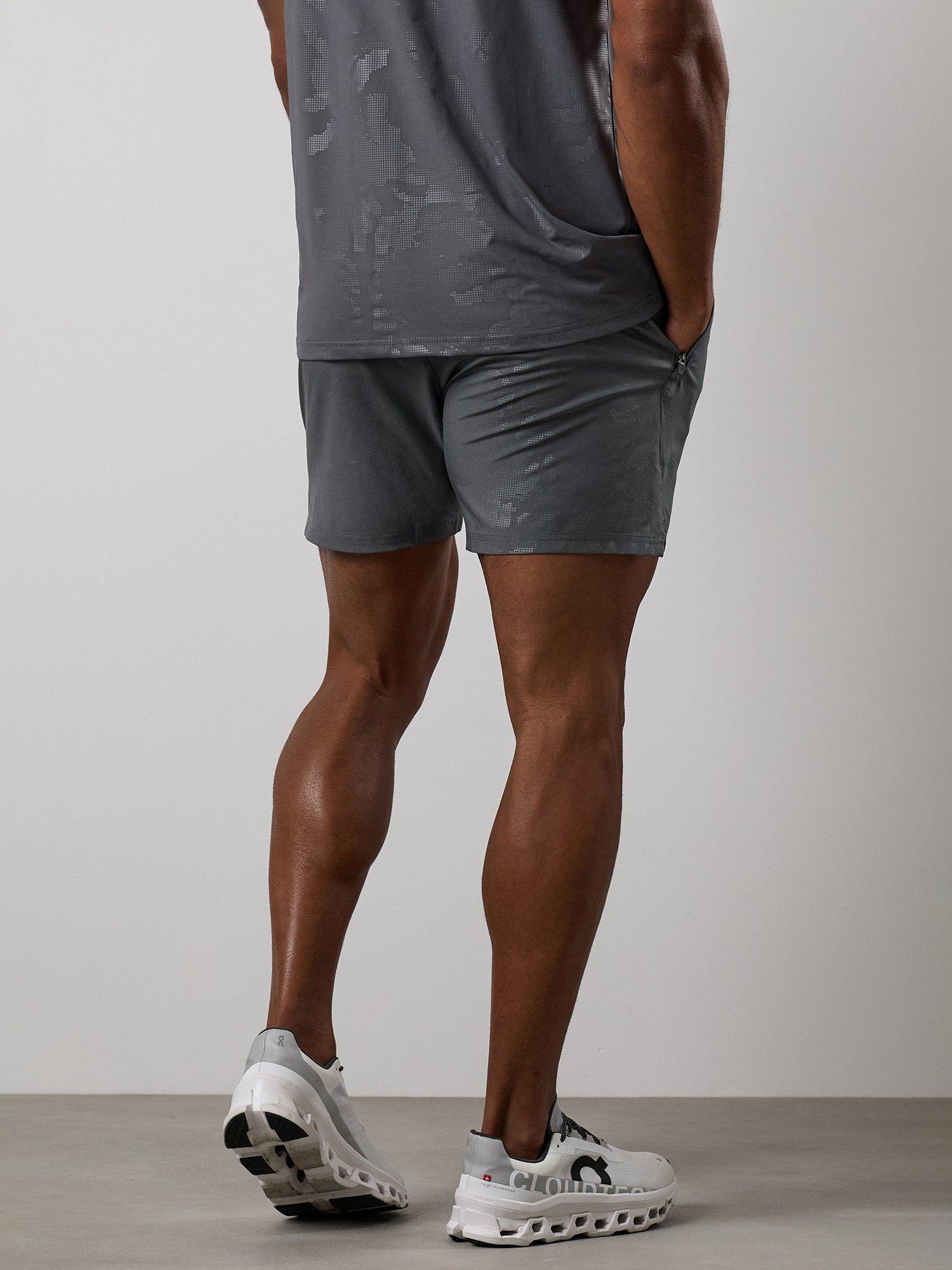 Product image 3 of 8, which shows Gym King Debossed Camo Short, Gunmetal Grey, L