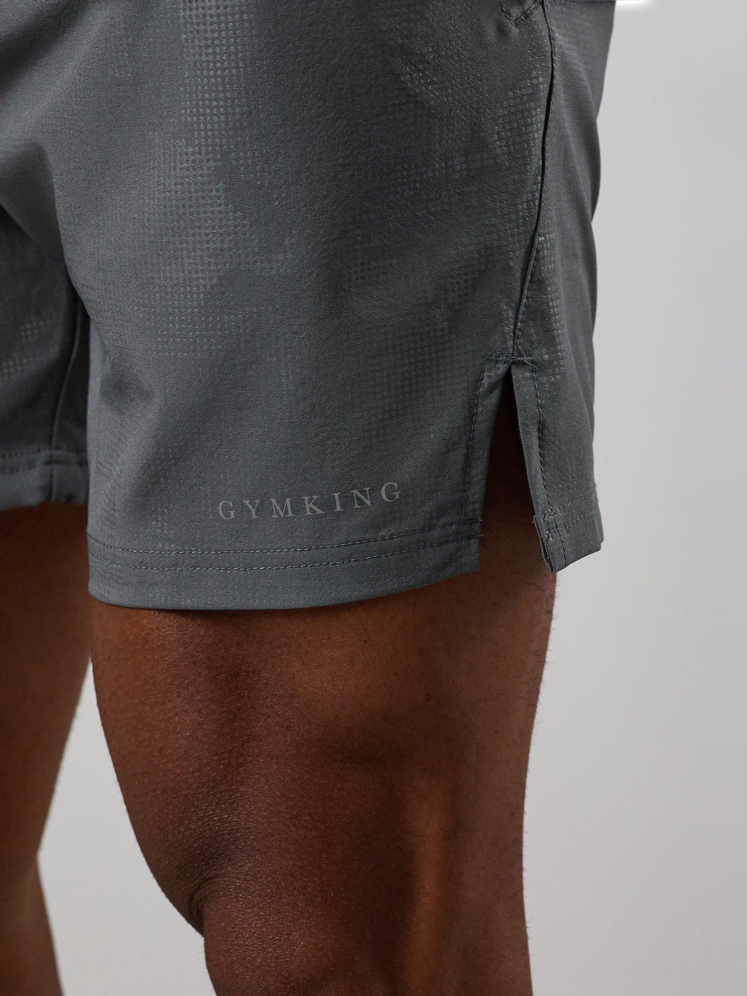 Product image 6 of 8, which shows Gym King Debossed Camo Short, Gunmetal Grey, L