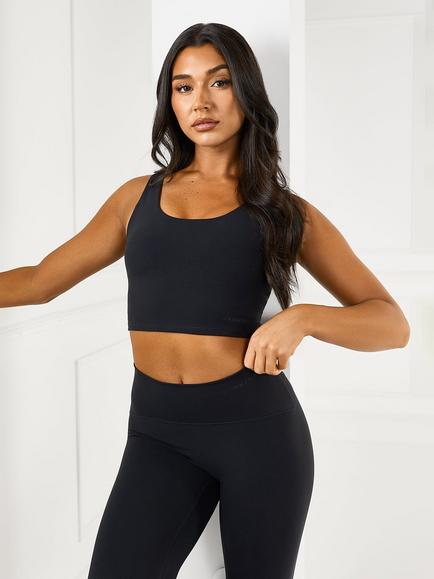 Gym King Peach Luxe Tank Top, Black Luxe, Black Luxe
