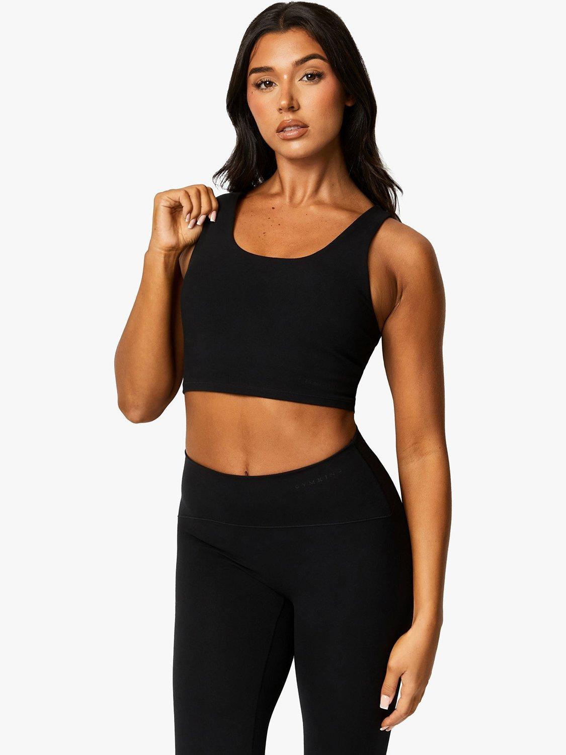 Product image 2 of 10, which shows Gym King Peach Luxe Tank Top, Black Luxe, 8