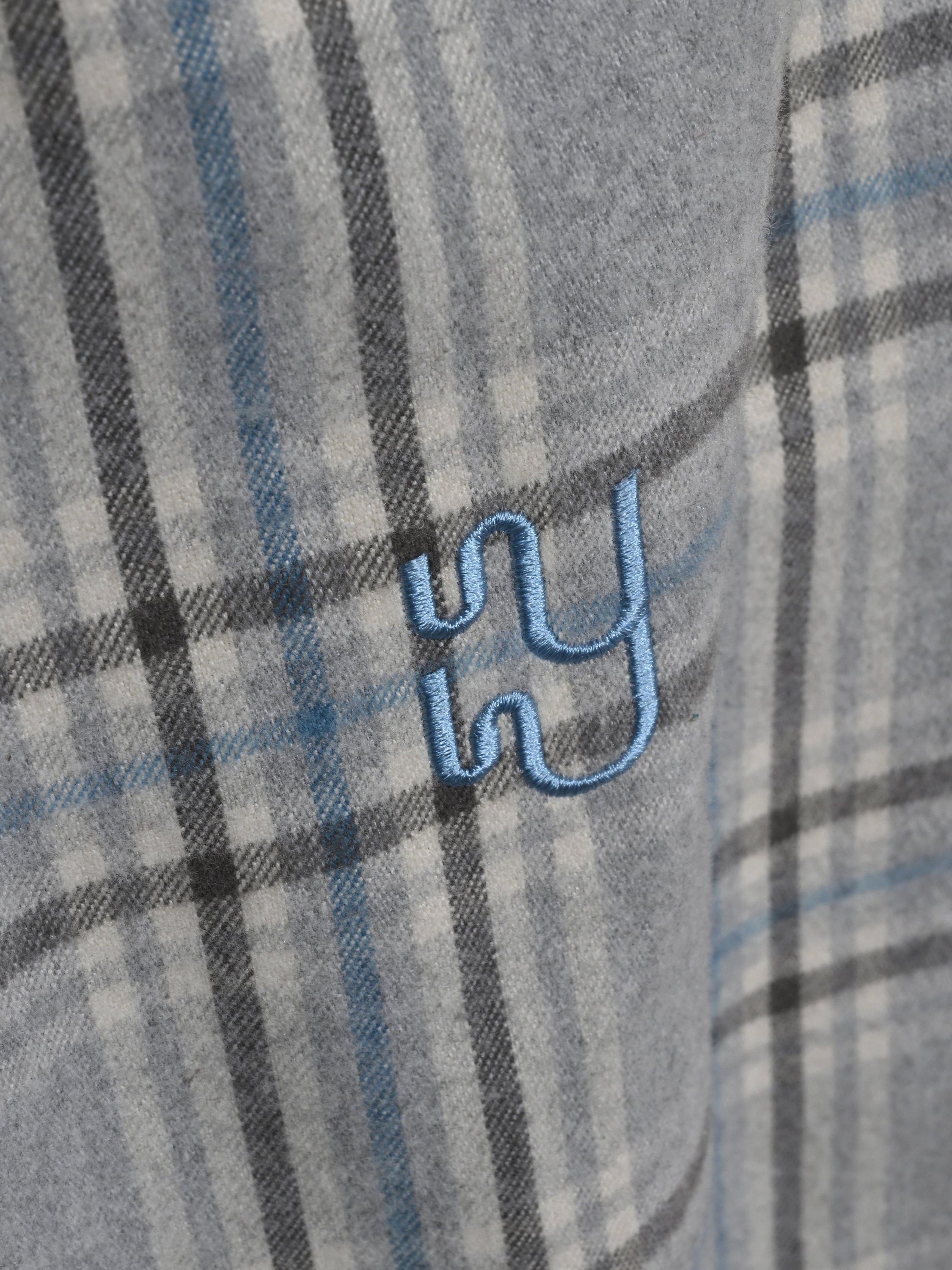 Product image 3 of 3, which shows YAITTE Braemar Plaid Check Shirt, Ice Grey, XS