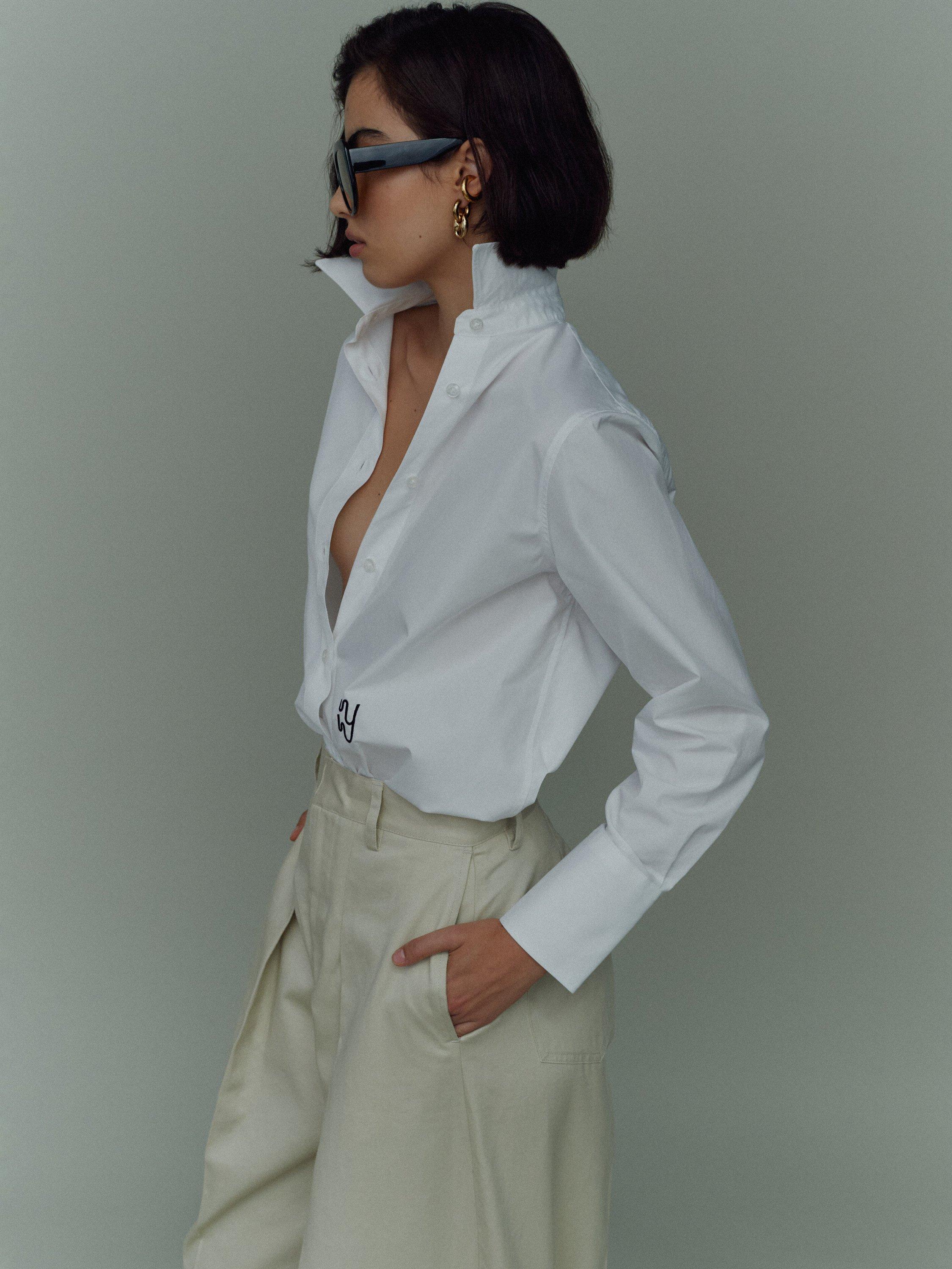 Product image 2 of 2, which shows YAITTE Puglia Classic Shirt, Crisp White, S