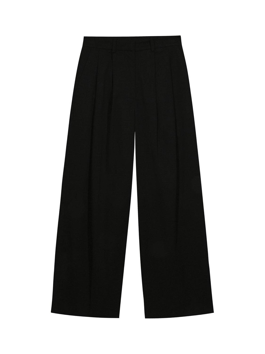 Product image 2 of 2, which shows YAITTE Berlin Pleated Trousers, Black, M