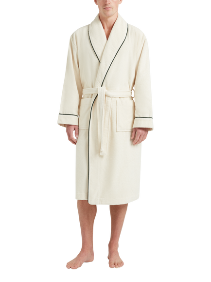 CHÉ Studios Signature Cotton Towelling Dressing Gown, White White, White White