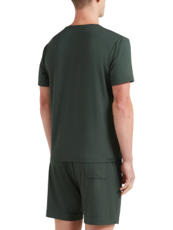CHÉ Studios Stretch Modal Lounge T-Shirt, Green Mid - view 2, Green Mid