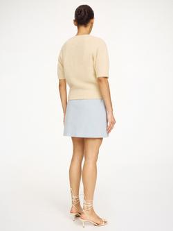 By Malene Birger Nola Suede Skirt, Light Blue - view 2, Light Blue