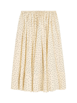 By Malene Birger Pheo Polka Dot Midi Skirt, Cream/Black, Cream/Black