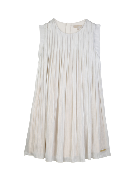 Michael Kors Kids' Sleeveless Pleated Voile Dress, Light Gold, Light Gold