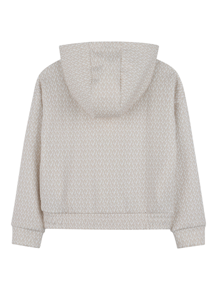 Michael Kors Kids' Signature Print Hoodie, Cream - view 2, Cream