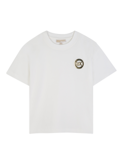 Michael Kors Kids' Short Sleeve Logo Graphic T-Shirt, Off White, Off White