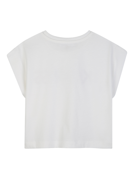 Michael Kors Kids' Short Sleeve Studded Logo T-Shirt, Offwhite - view 2, Offwhite