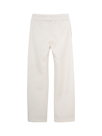 Michael Kors Kids' Logo Print Drawstring Joggers, Cream - view 2, Cream