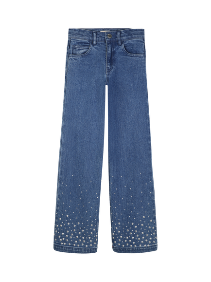 Michael Kors Kids' Studded Denim Jeans, Blue, Blue