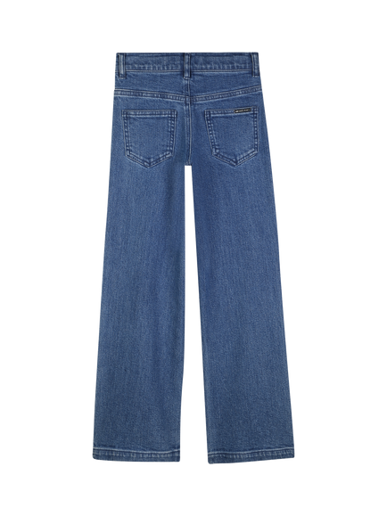 Michael Kors Kids' Studded Denim Jeans, Blue - view 2, Blue