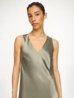 By Malene Birger Levita Satin Maxi Dress, Green - view 2, Green