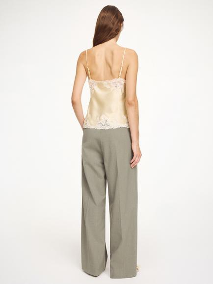 By Malene Birger Cymbaria Wool Blend Trousers - view 2, Khaki