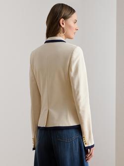 Lauren Ralph Lauren Colour Block Double Breasted Jacket, White/Navy - view 2, White/Navy