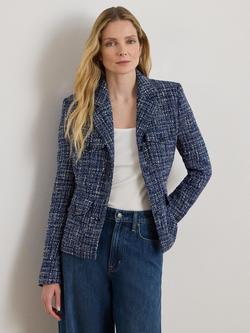 Lauren Ralph Lauren Woven Boucle Jacket, Navy, Navy