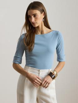 Ralph Lauren Judy Cotton Blend T-Shirt, Duck Egg Blue