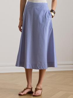 Lauren Ralph Lauren Chevron Stripe Skirt, Blue/White, Blue/White