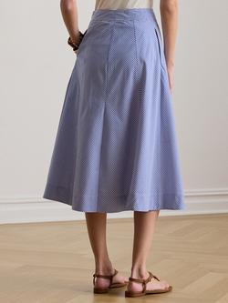 Lauren Ralph Lauren Chevron Stripe Skirt, Blue/White - view 2, Blue/White