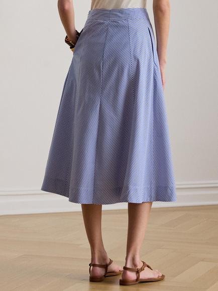 Lauren Ralph Lauren Chevron Stripe Skirt, Blue/White - view 2, Blue/White