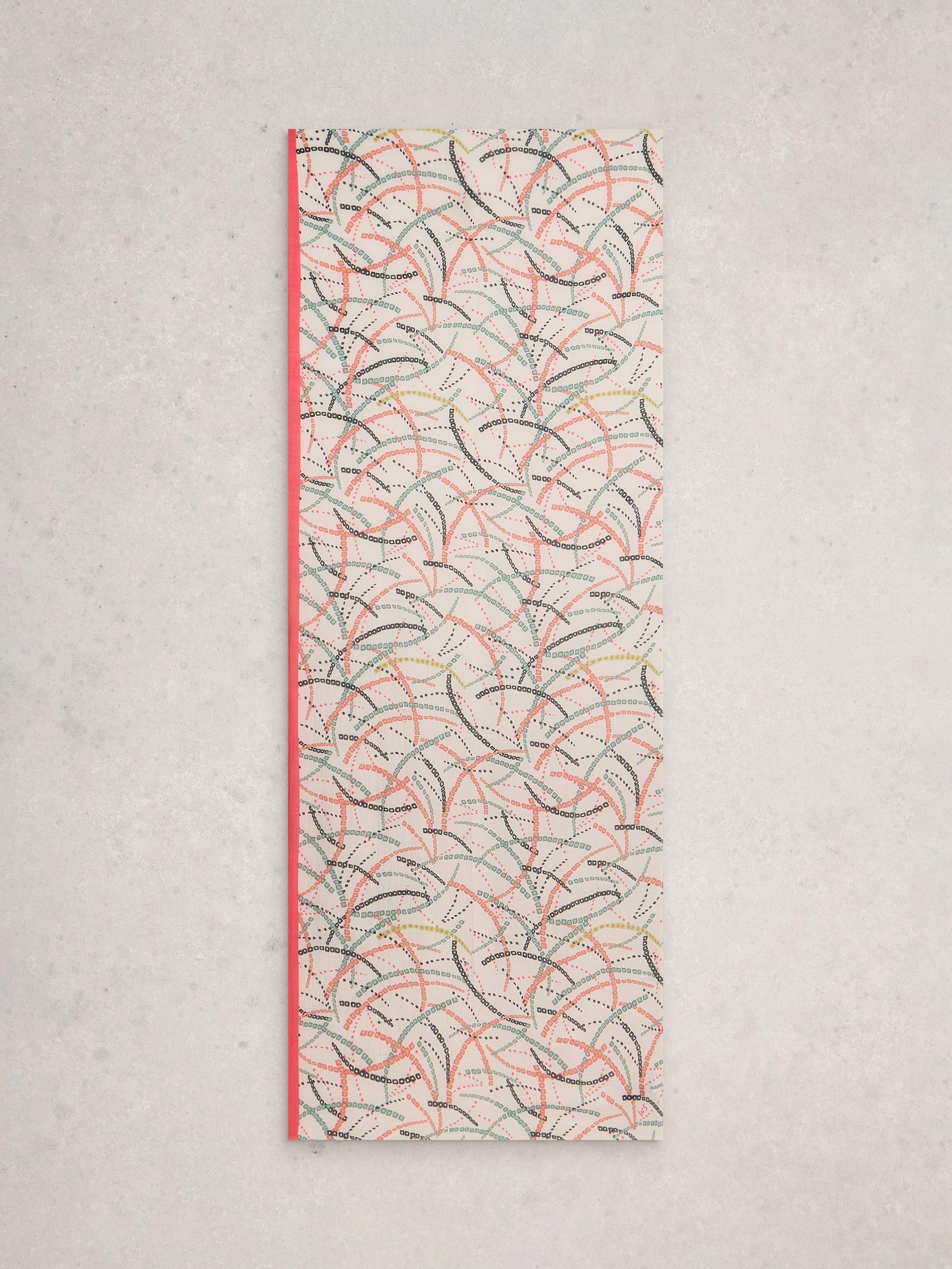 Product image 2 of 3, which shows White Stuff Callie Abstract Print Scarf, White Ivory