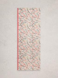 White Stuff Callie Abstract Print Scarf, White Ivory - view 2, White Ivory