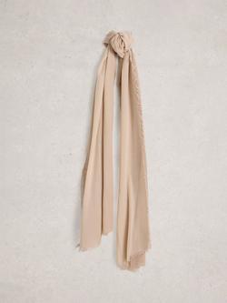 White Stuff Penny Oversized Scarf, Natural, Natural