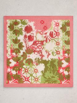 White Stuff Emily Abstract Leaves Scarf, Pink - view 2, Pink