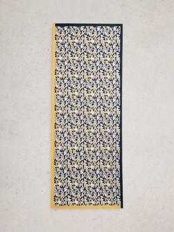 White Stuff Sophie Heart Print Scarf, Dark Yellow - view 2, Dark Yellow